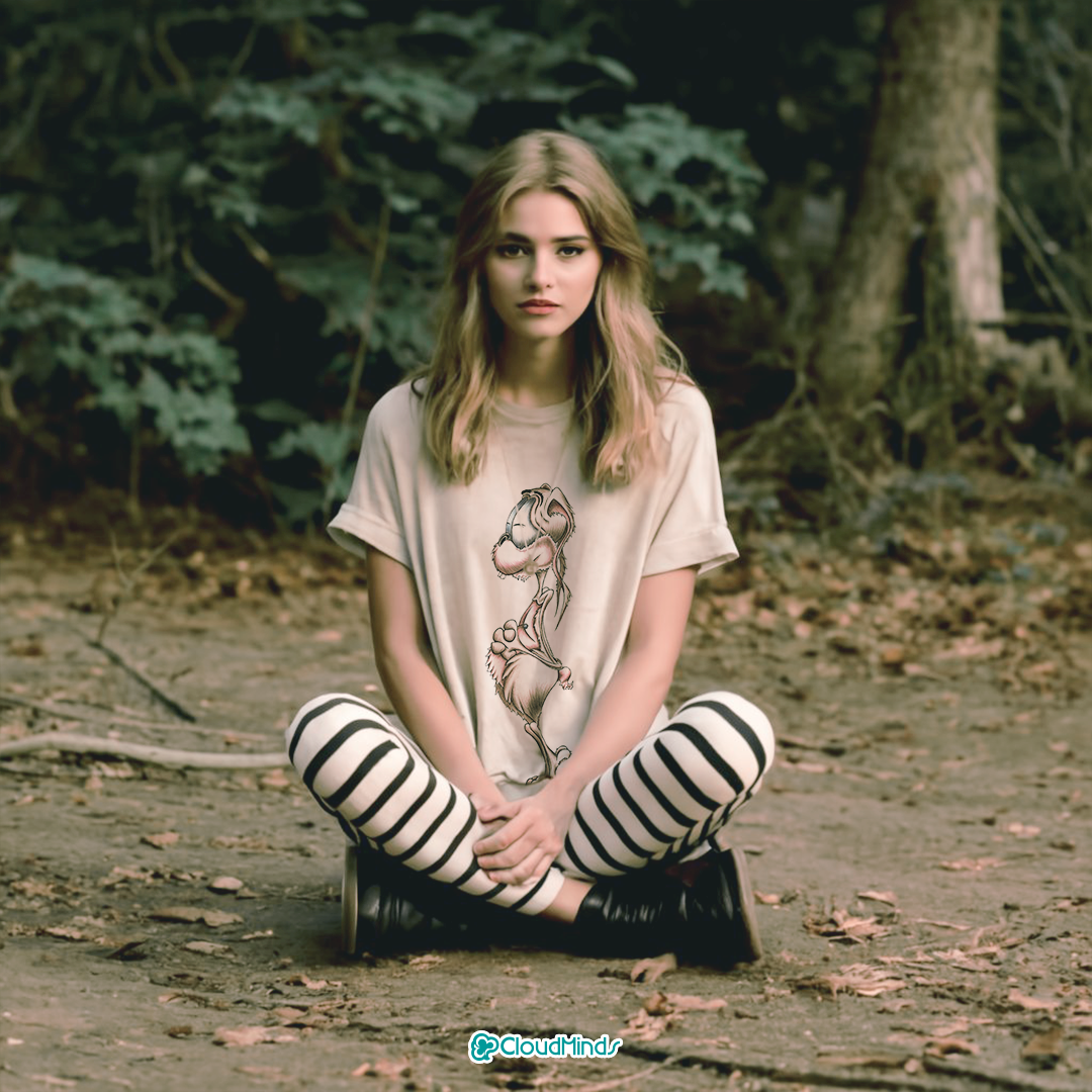 Koszulka Bunny | Slim Fit Damska - obrazek 3